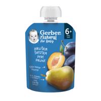 GERBER Natural kapsička hruška a slivka ovocná desiata od ukonč. 6. mesiaca 90 g