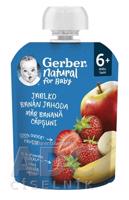 Gerber Natural Kapsička Jablko, banán a jahoda ovocná desiata (od ukonč. 6. mesiaca) 1x90 g