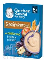 Gerber Natural Mliečna KAŠA Pšenično-ovsená jablko a slivka (od ukonč. 6. mesiaca) 1x220 g