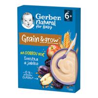 GERBER Natural mliečna kaša pšenično-ovsená jablko a slivka od ukonč. 6 mesiaca 220 g