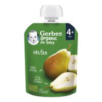 GERBER Organic kapsička hruška bio ovocná desiata od ukončeného 4. mesiaca 90 g