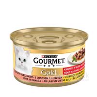 GOURMET GOLD Cat losos a kura v omáčke 12x85g