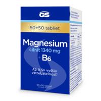 GS Magnesium citrát 1340 mg + B6 50 + 50 tabliet