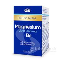 GS Magnesium citrát 1340mg + B6, 50+50 tabliet