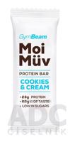 GymBeam MoiMüv Protein bar cookies & cream, tyčinka 1x60 g