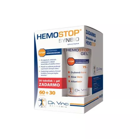 HEMOSTOP SYNBIO 60+30 tbl + HEMOSTOP GÉL MAX 75ml ZDARMA