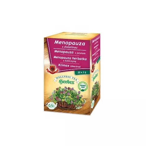 Herbex Menopauza s ďatelinou porciovaný čaj 20 x 3 g