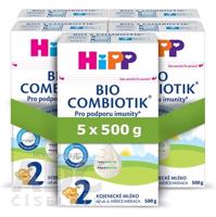 HiPP 2 BIO COMBIOTIK následná mliečna dojčenská výživa (od ukonč. 6. mesiaca) 5x500 g