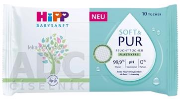 HiPP BabySANFT SOFT & PUR Čistiace vlhčené obrúsky 1x10 ks