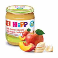 HiPP Príkrm 100% Ovocie Jablká, banány a broskyne nová receptúra 2016 (od ukonč. 4. mesiaca)