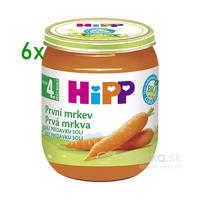 HiPP Príkrm Prvá mrkva zeleninový 4m+, 6x125g