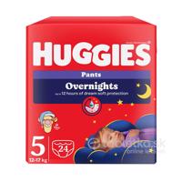 HUGGIES Overnights Pants 5 plienkové nohavičky 12-17kg 24ks