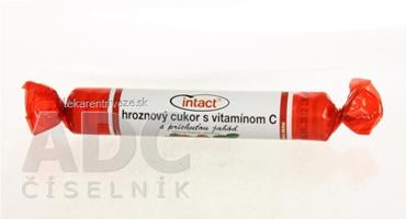 INTACT HROZNOVÝ CUKOR s vitamínom C s príchuťou jahody (pastilky v rolke) 1x40g