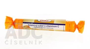 INTACT HROZNOVÝ CUKOR s vitamínom C s príchuťou pomaranča (pastilky v rolke) 1x40g