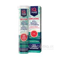 IQ MAG ORGANIC Horčík + Vitamín B6 13 šumivých tabliet