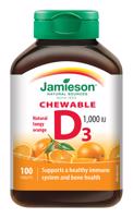 Jamieson D3 Vitamín 1000 IU pomaranč 100 tabliet