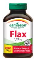 Jamieson Flax Omega 3 1000 mg ľanový olej 200 kapsúl