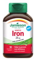 Jamieson Iron GENTLE 28 mg KOMPLEX S VIT. B,C 90 kapsúl