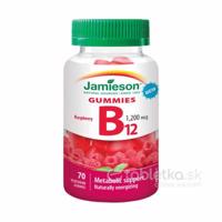Jamieson Vitamín B12 želatínové pastilky s malinovou príchuťou 70ks