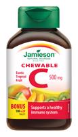 Jamieson Vitamín C 500 mg tropické ovocie 120 tabliet