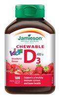 Jamieson Vitamín D3 Kids 400 IU jahoda 100 tabliet