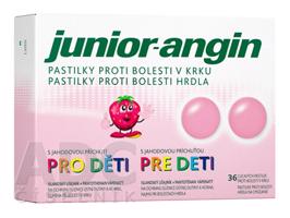 Junior-angin pre deti jahoda 36 ks