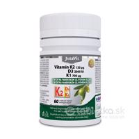 JutaVit Vitamín K2 120µg, D3 2000IU, K1 700µg 60cps