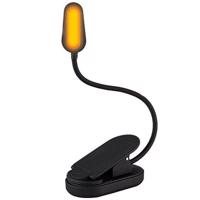 LED Lampička na čítanie bez modrej zložky s clip-onom - Čierna