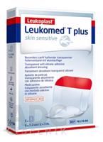 Leukoplast Leukomed T plus skin sensitive filmové krytie s vankúšikom, sterilné, 5x7,2 cm - 5 ks