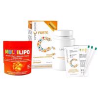 LIPO C Askor forte 120 kapsúl + Multilipo 30 ks + testovacie prúžky set