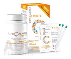 LIPO C ASKOR FORTE cps 60 ks - vitamín C s lipozomálnym vstrebávaním + testovacie prúžky, 1x1 set