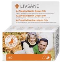 LIVSANE A-Z Multivitamín komplex 50+ 60 tabliet