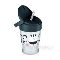 Lovi hrnček so slamkou Freestyle Salt & Pepper 11m+, 250ml