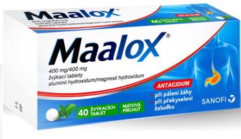 Maalox tbl.mnd.40 x 400 mg/400 mg