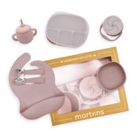 MARTONS Silikónová jedálenská sada 7-dielna rose pink set