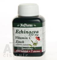 MedPharma ECHINACEA 100MG, VITAMÍN C, ZINOK tbl 100+7 zadarmo (107 ks)