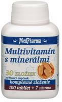 MedPharma Multivitamín s minerálmi 30 zložiek tbl 100+7 zadarmo