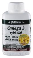 MedPharma OMEGA 3 rybí olej forte - EPA, DHA cps 60+7 zadarmo (67 ks)