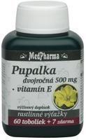 MedPharma Pupalka Dvojročná 500 mg + Vitamín E cps 60+7 zadarmo