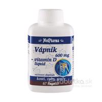 MedPharma VÁPNIK 600 mg + Vitamín D liq. cps 60+7 zadarmo (67 ks)