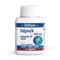 MedPharma VÁPNIK 600mg + Vitamín D liq. 37cps