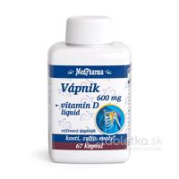 MedPharma VÁPNIK 600mg + Vitamín D liq. 67cps