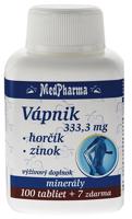 MedPharma Vápnik + Horčík + Zinok tbl 100+7 zadarmo