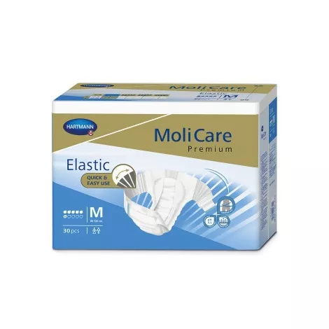 MoliCare Premium Elastic 6 kvapiek M plienkové nohavičky zalepovacie 30 ks