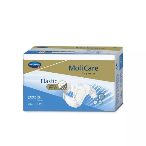 MoliCare Premium Elastic 6 kvapiek S plienkové nohavičky zalepovacie 30 ks