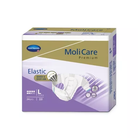 MoliCare Premium Elastic 8 kvapiek L plienkové nohavičky zalepovacie 24 ks