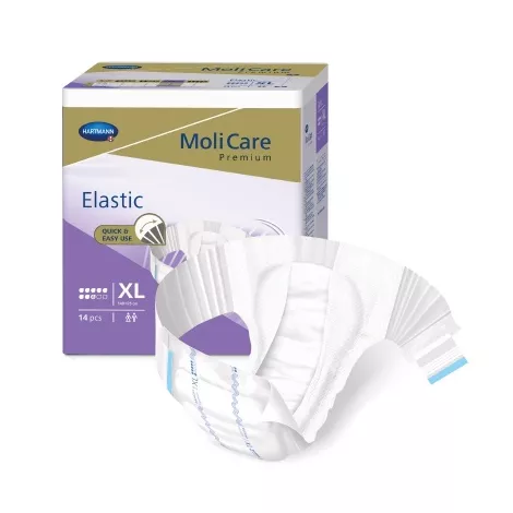 MoliCare Premium Elastic 8 kvapiek XL plienkové nohavičky zalepovacie 14 ks