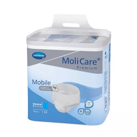 MoliCare Premium Mobile 6 kvapiek XS plienkové nohavičky naťahovacie 14 ks