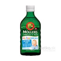 MOLLER´S Omega 3 Môj prvý RYBÍ OLEJ vitamín A a D 250ml