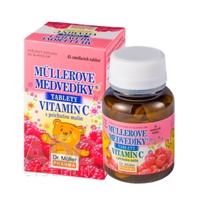 MÜLLEROVE medvedíky - VITAMÍN C 45tbl prichut malina